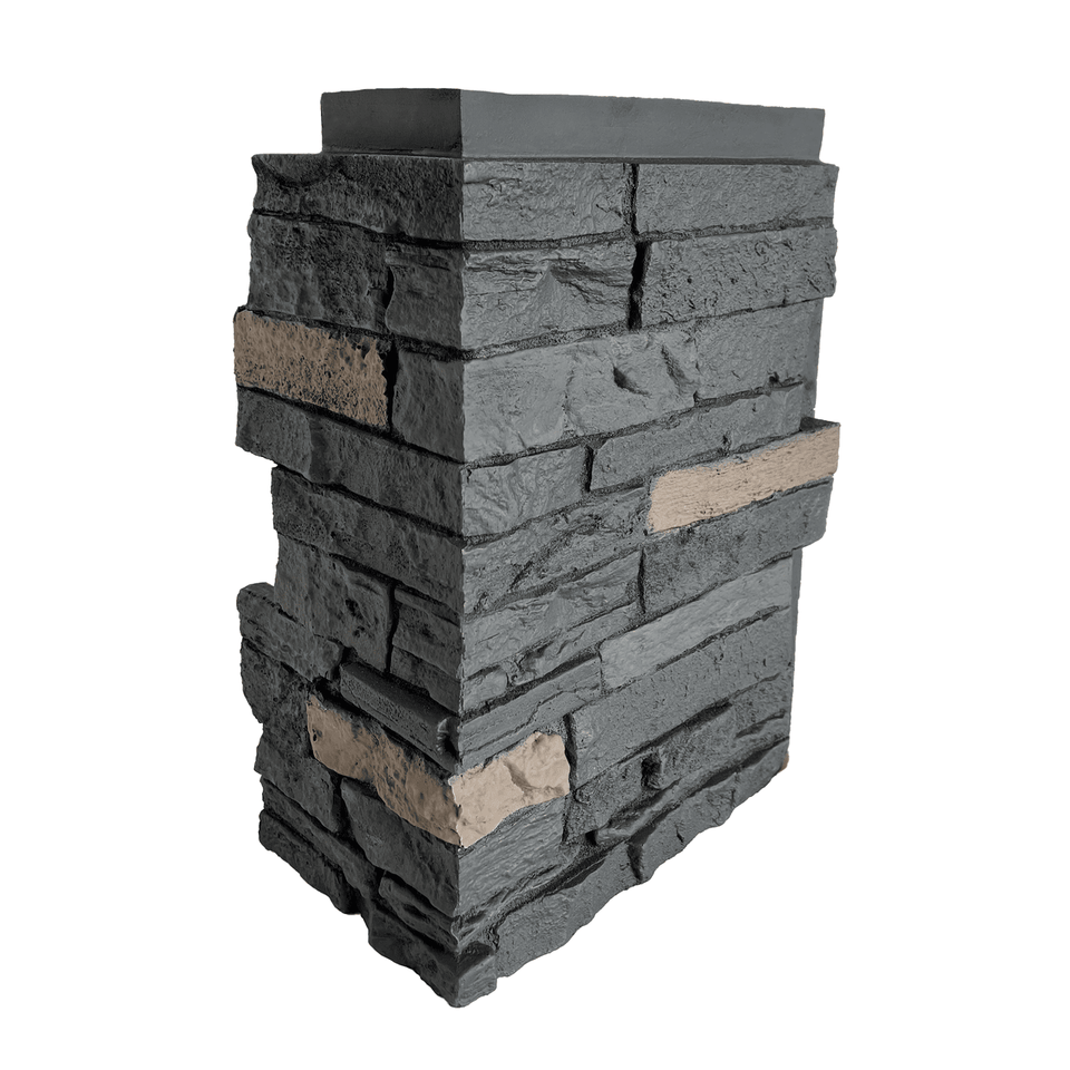 Onyx: Slatestone Outside Corner: 5.17 lnft per box/ 4 pieces/ 2