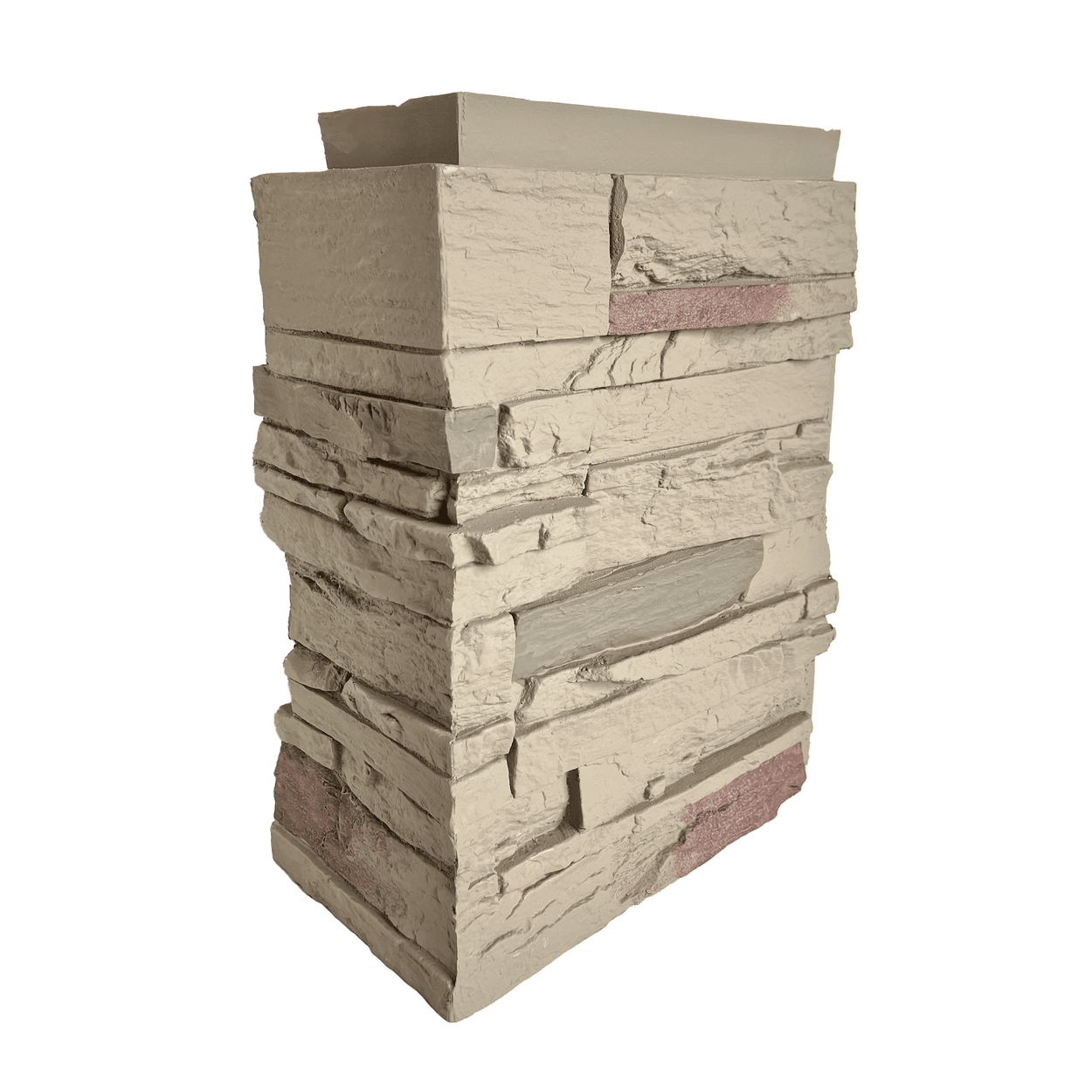 Teton Buff: Country Ledgestone Outside Corner: 5.17 lnft per box/ 4 pieces/ 2 right and 2 left