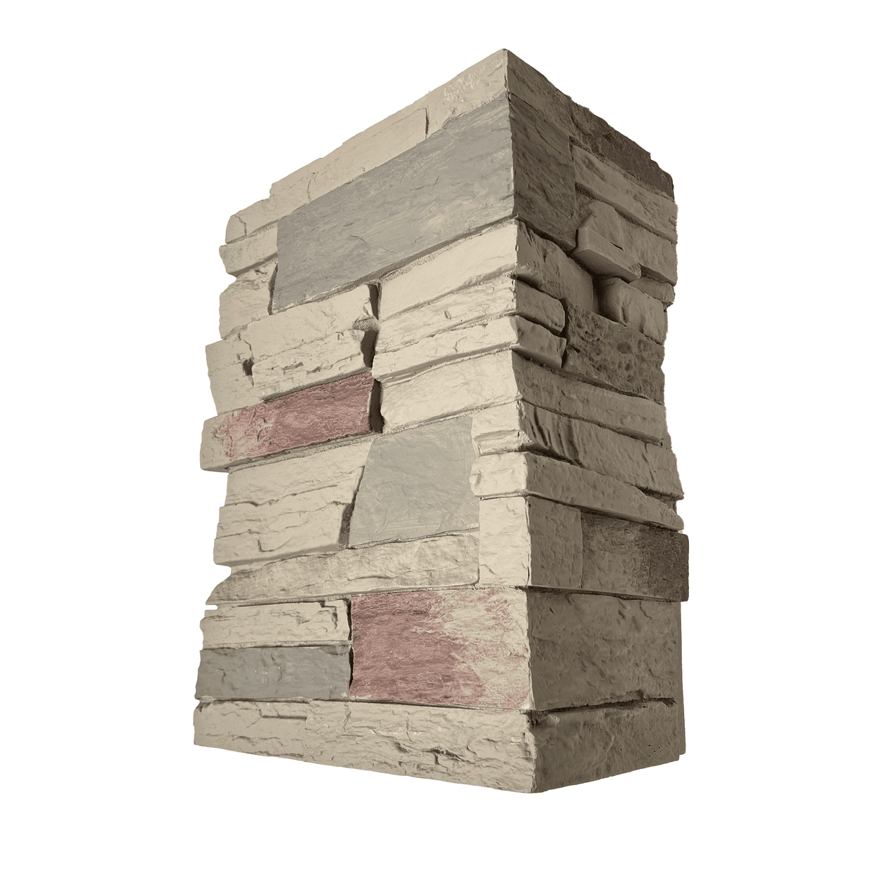Teton Buff: Country Ledgestone Outside Corner: 5.17 lnft per box/ 4 pieces/ 2 right and 2 left