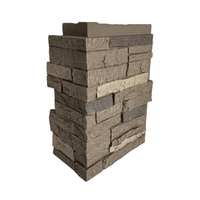 Thumbnail for Brunswick Brown: Slatestone Outside Corner: 5.17 lnft per box/ 4 pieces/ 2 right and 2 left