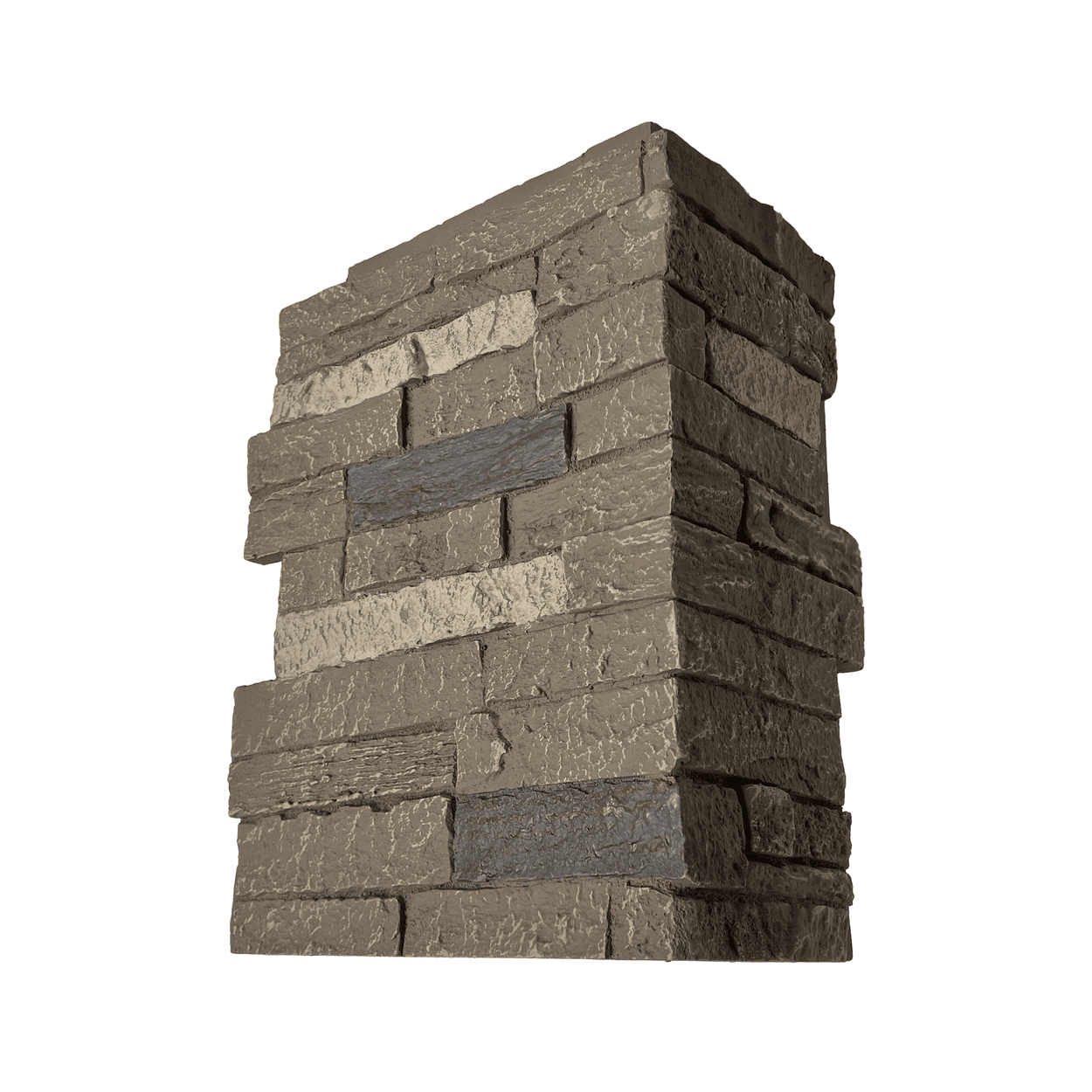 Brunswick Brown: Slatestone Outside Corner: 5.17 lnft per box/ 4 pieces/ 2 right and 2 left