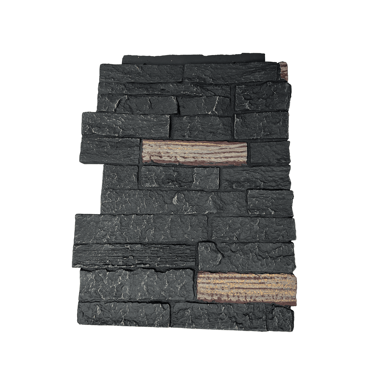 Midnight Ash: Slatestone Outside Corner:  5.17 lnft per box/ 4 pieces/ 2 right and 2 left