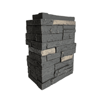Thumbnail for Midnight Ash: Slatestone Outside Corner:  5.17 lnft per box/ 4 pieces/ 2 right and 2 left