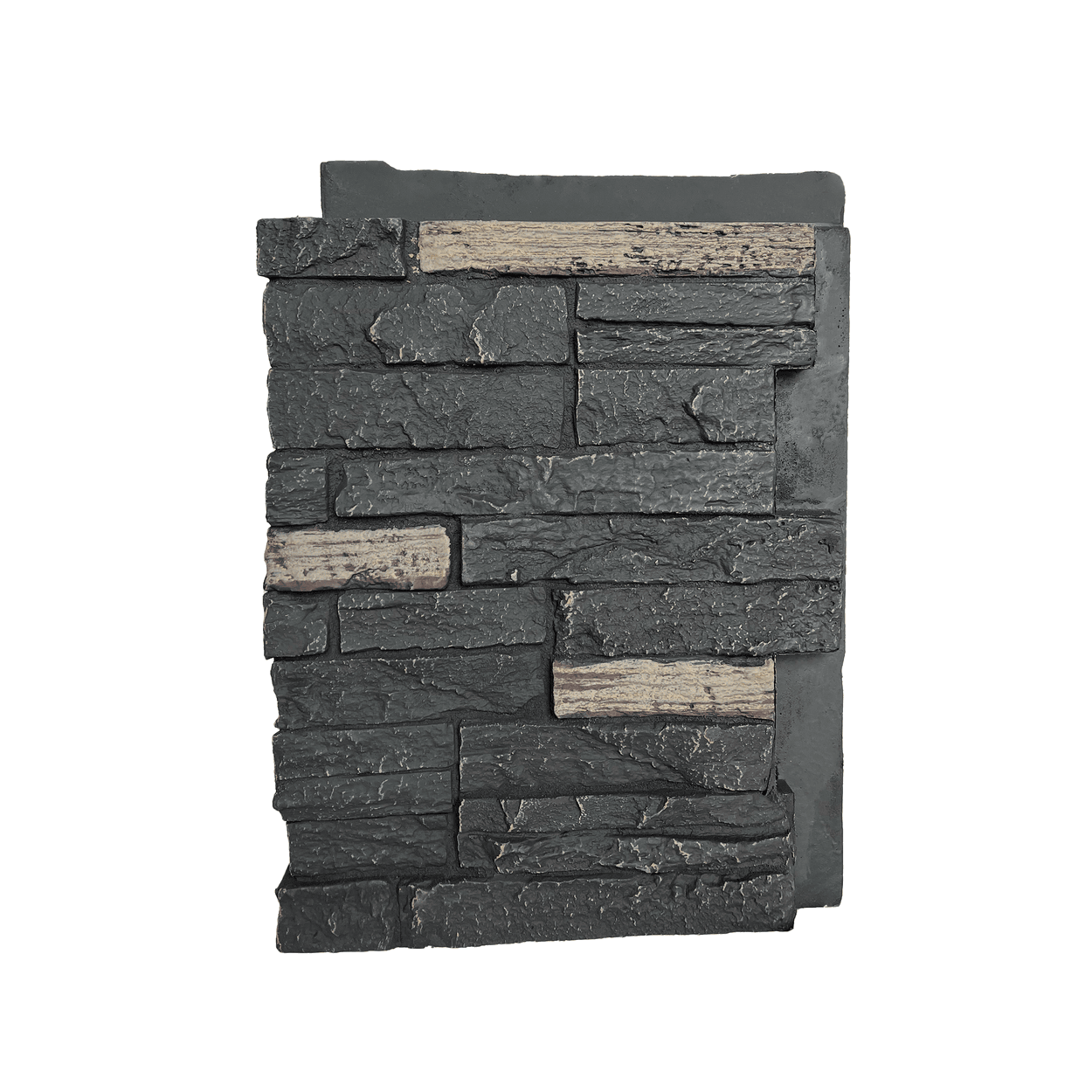 Midnight Ash: Slatestone Outside Corner:  5.17 lnft per box/ 4 pieces/ 2 right and 2 left