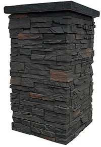 Appalachian Gray: Country Ledgestone 30" Column Wrap