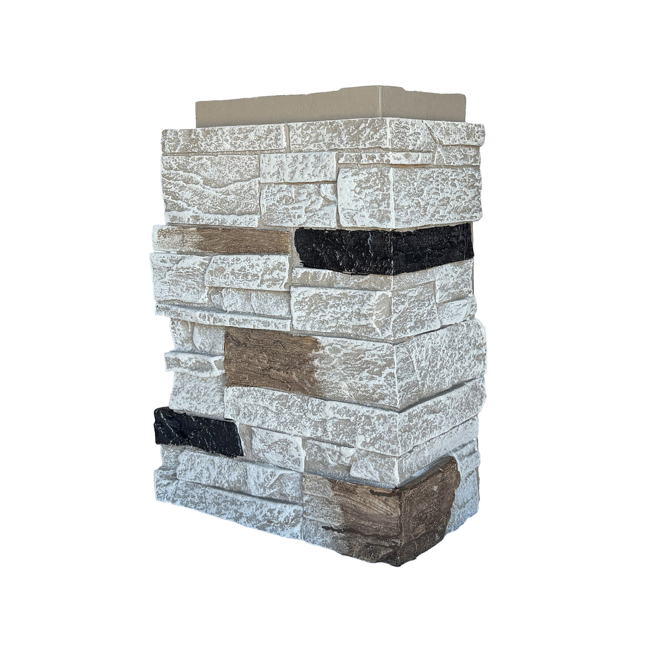 Himalayan Brown: Country Ledgestone Esquina exterior: 5,17 lnft por caja / 4 piezas / 2 a la derecha y 2 a la izquierda 