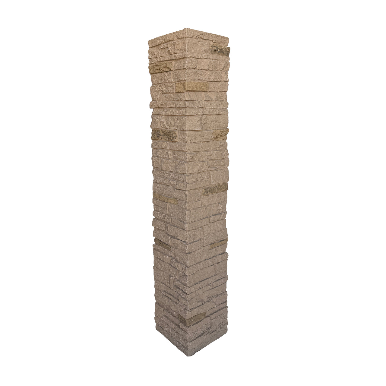 Sahara: Slatestone 41" Post Cover: 41" tall, 1 3/4" thick: 8" X 8" outside dimensions: one 2 piece post cover per box
